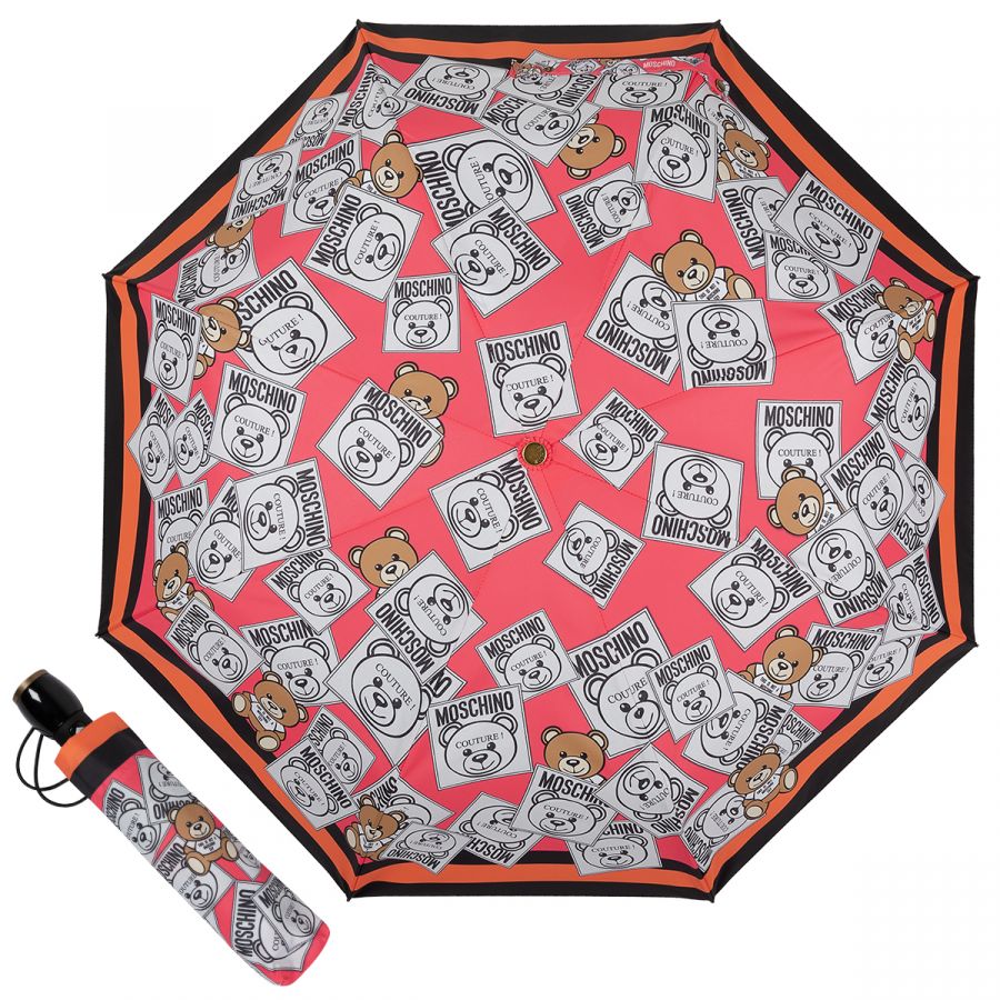 Зонт складной Moschino 8056-OCJ Bear Couture Fuxia multi