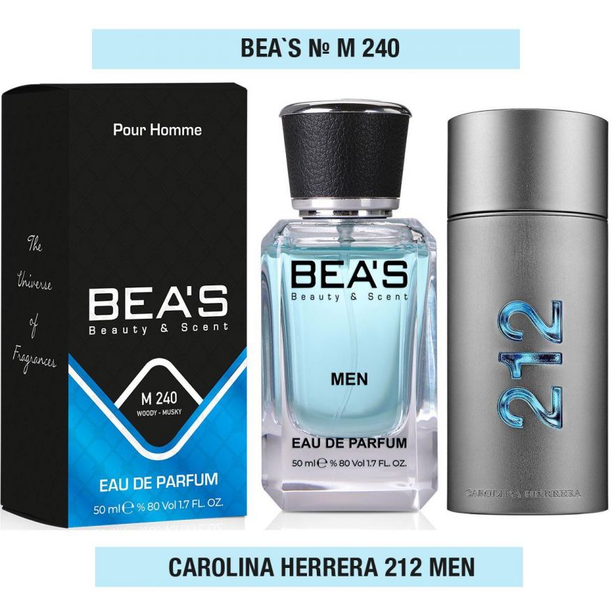 BEA'S (Beauty & Scent) М 240 - Carolina Herrera 212 Men 50 мл