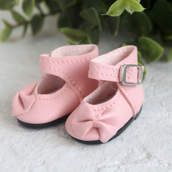Обувь для кукол - Сандалии высокие с бантиком розовые, 4 см.
