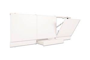 Экран для ванны Метакам Купе 1500 белый, выдвижной ящик, откидные дверцы