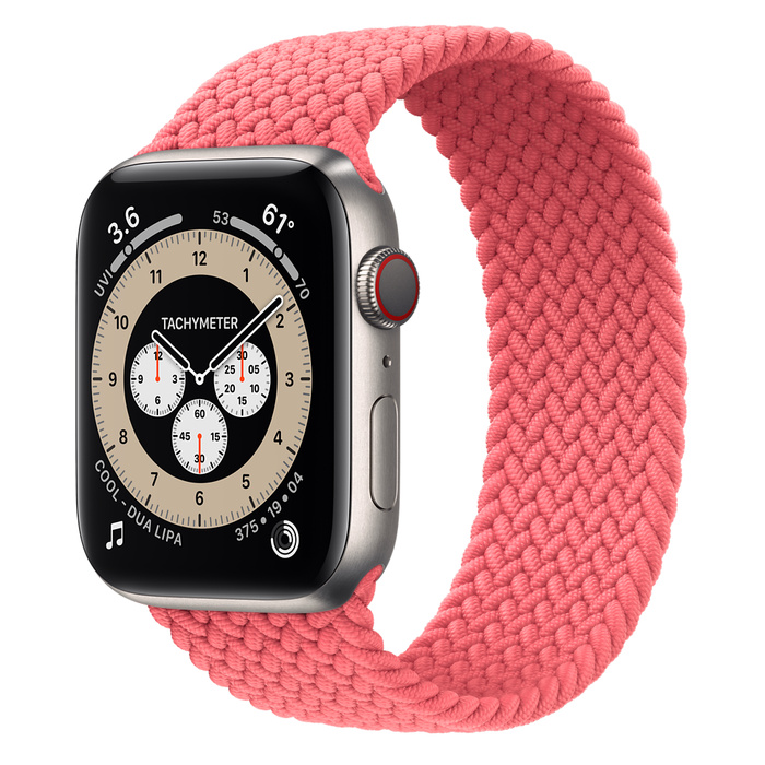Ремешок Apple Watch Series 6 Pink Punch Braided Solo Loop (для корпуса 44 мм)