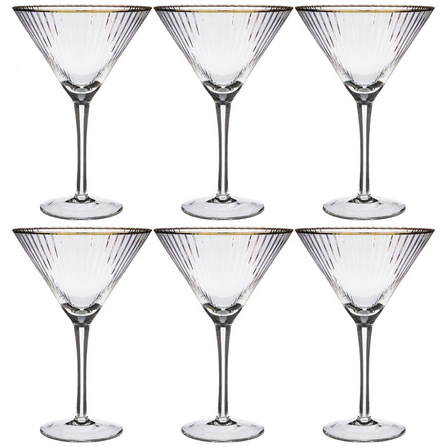 Набор бокалов для мартини 6 шт. "Рим" 350мл., h=19см.