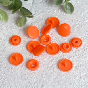 Кнопки пластиковые - Оранжевые, 12 мм