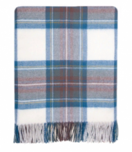 Теплая шаль  100 % стопроцентная шотландская овечья шерсть, расцветка (тартан) Королевский клан Стюарт Синий Вариант STEWART BLUE DRESS TARTAN LAMBSWOOL STOLE , плотность 6