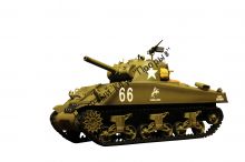 Радиоуправляемый танк Heng Long M4A3 Sherman Upgrade V7.0 1:16 RTR 2.4GHz