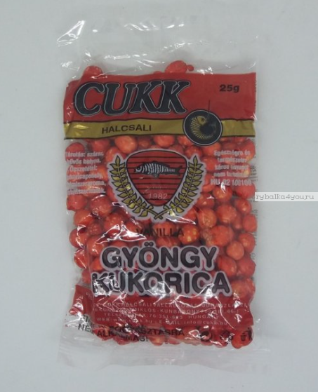 Вулканизированная кукуруза Cukk 25г, Red, vanillal (красная, ваниль)