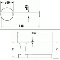 держатель туалетной бумаги Duravit Starck T 009937 (схема)