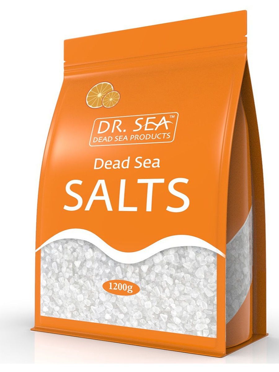 Соль Мертвого моря с экстрактом апельсина Dr.Sea (Доктор Сиа) (пакет 1200г) (Страна происхождения: Израиль)