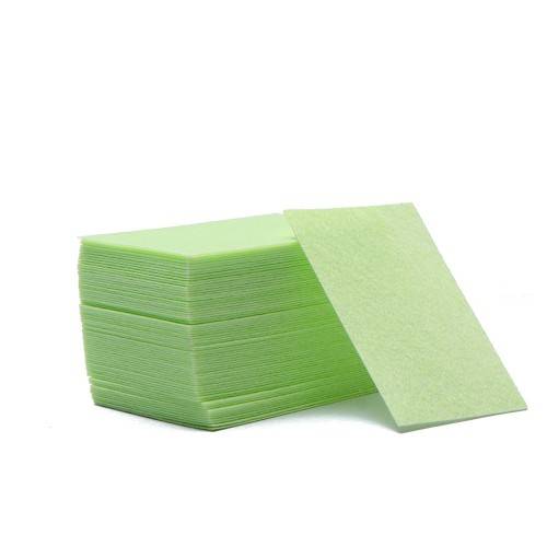 Салфетки безворсовые зелёные, 100шт