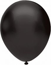 Шар (10''/25 см) Черный , пастель, 100 шт.