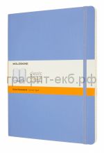 Книжка зап.Moleskine XLarge Soft Classik линейка голубая гортензия QP621В42
