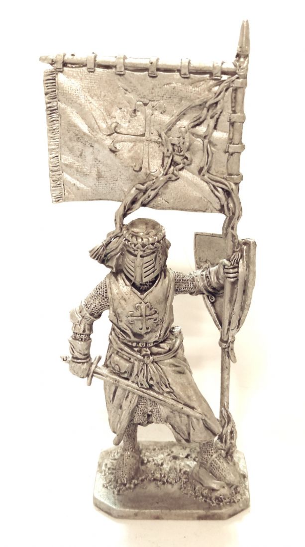 Фигурка Рыцарь Ордена Калатравы. Испания, 13 век олово