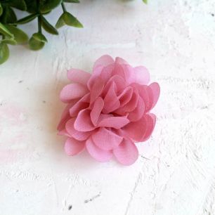 Цветок тканевый воздушный 4,5 см., пыльно-розовый