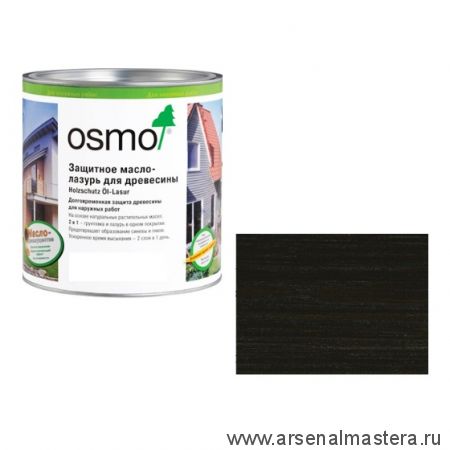 Защитное масло-лазурь для древесины для наружных работ OSMO 712 Holzschutz Ol-Lasur Венге 0,75 л