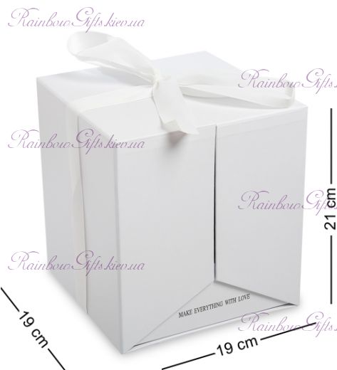 Коробка подарочная “Два Сердца” белая