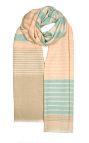 летящий тонкорунный палантин (широкий шарф)  ДОУСОН ОПАЛОВЫЙ -DAWSON HERIOT OPAL LINEN SCARF , смесь шерсти, шелка и льна, плотность 2