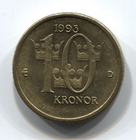 10 крон 1993 Швеция