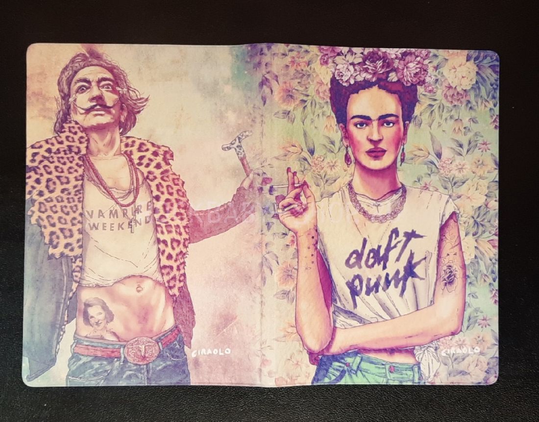 Обложка на паспорт Фрида Кало и Сальвадор Дали