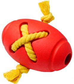 HomePet SILVER SERIES Игрушка д/собак Мяч регби с канатом каучук