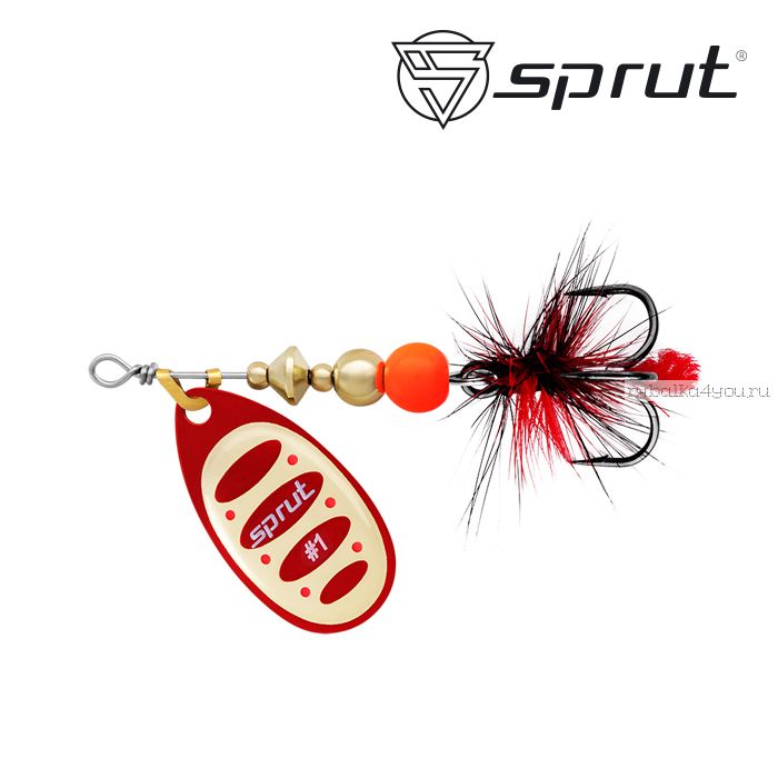 Блесна Вращающаяся "Sprut" Alba Ball System Spinner #1 (3,5g/RG)