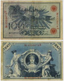 Германия - 100 марок 1908 год (Германская империя)