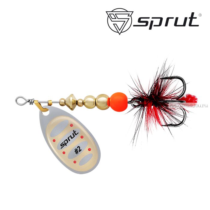 Блесна Вращающаяся "Sprut" Alba Ball System Spinner #2 (5,5g/PTG)