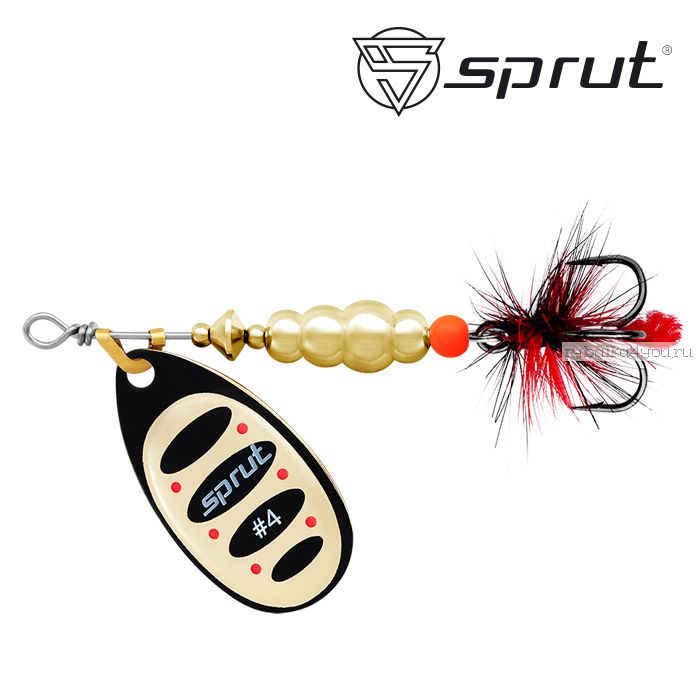 Блесна Вращающаяся "Sprut" Alba Ball System Spinner #4 (12,5g/BKG)