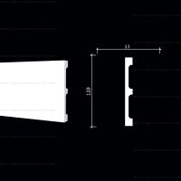 Вставки из дюрополимера в плинтус скрытого монтажа цена за 1 м/п. 120 мм