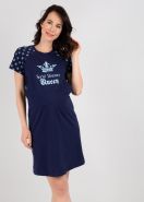 Ночная сорочка "Патриция" для беременных и кормящих; синий