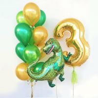 Набор из шаров "с днём рождения! динозавры"