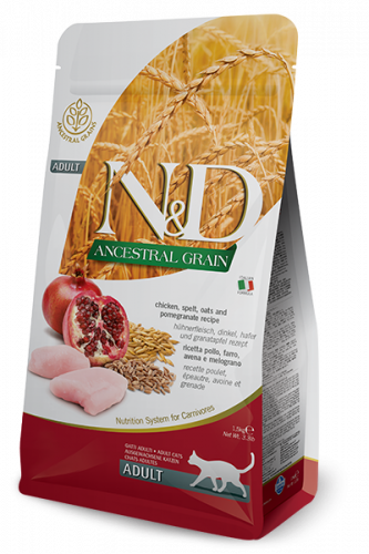 N&D Low Grain Cat Chicken & Pomegranate Adult (НД курица, гранат для кошек)
