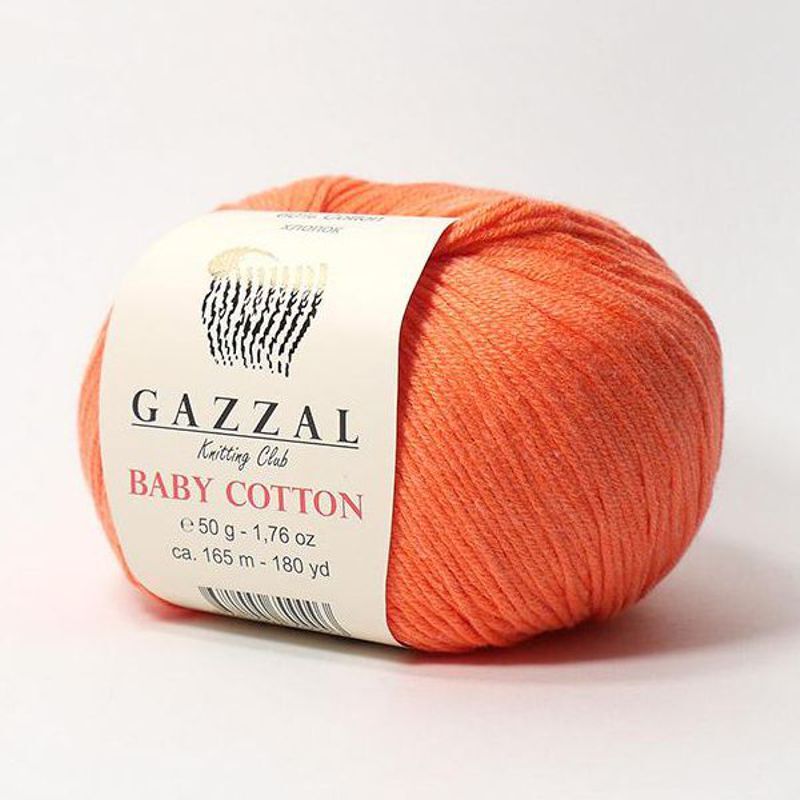 Baby cotton (Gazzal) 3459-коралловый неон