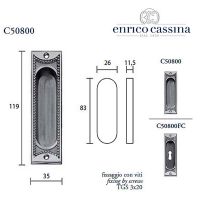 Ручка Enrico Cassina C50800 для раздвижных дверей схема 1