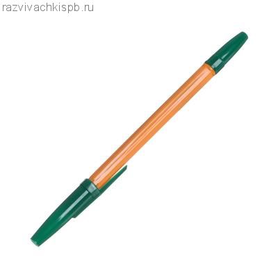 Ручка шариковая 0,7 мм, зелёная.