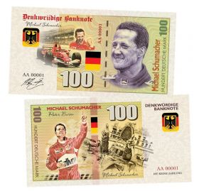 100 марок (Deutsche mark) — Германия. Михаэль Шумахер(Michael Schumacher). Памятная банкнота. UNC Oz ЯМ