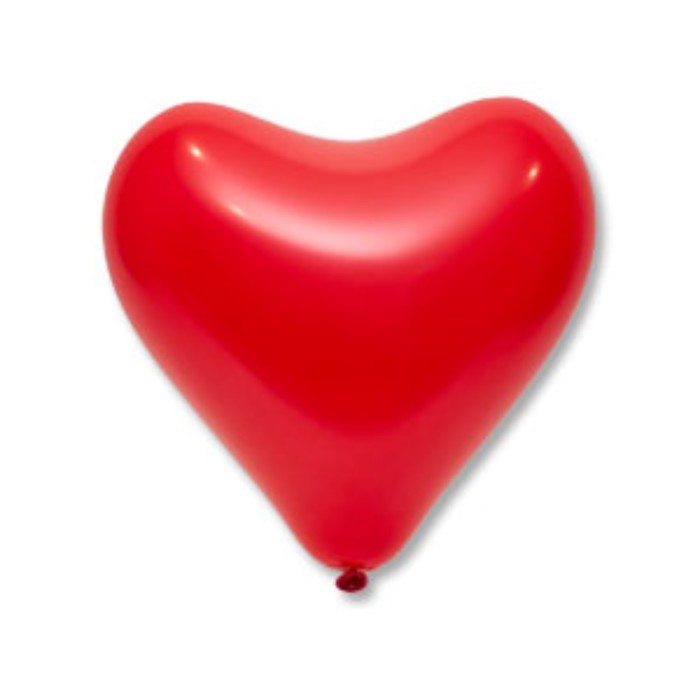 Шар латексный 12", сердце,  цвет красный