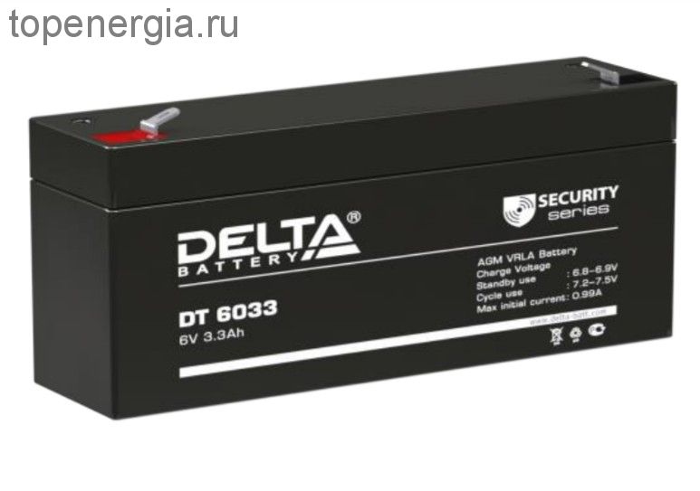 Аккумулятор герметичный VRLA свинцово-кислотный DELTA DT 6033
