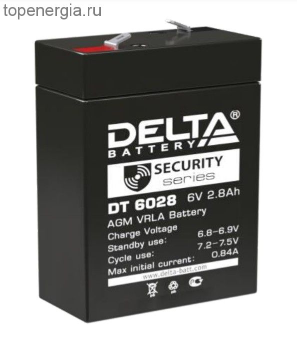 Аккумулятор герметичный VRLA свинцово-кислотный DELTA DT 6023