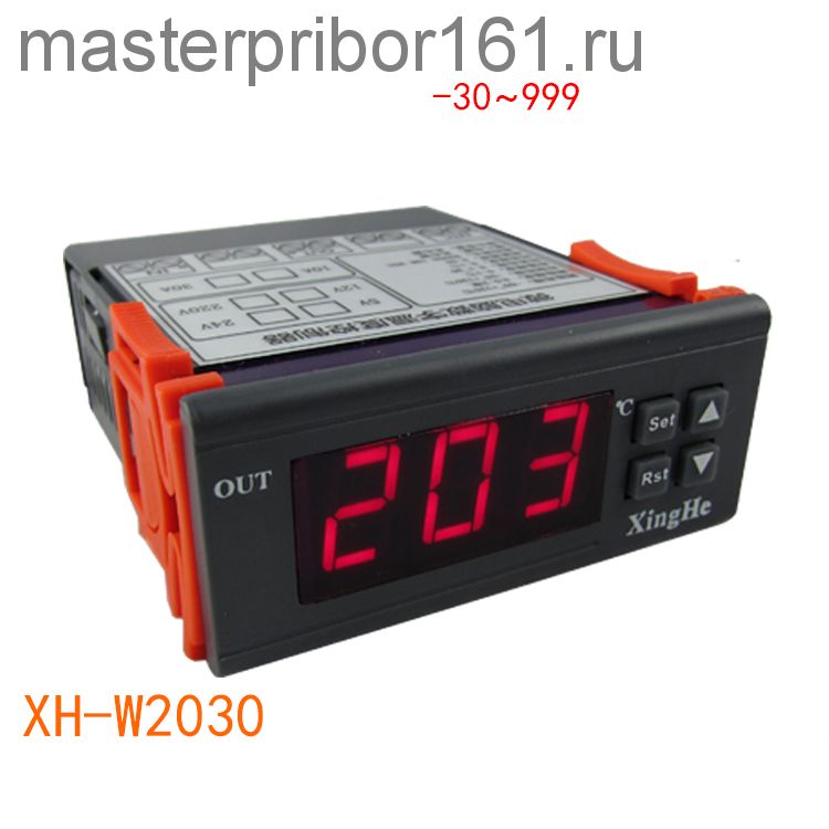 Регулятор температуры XH-W2030 , -30C +999C , DC12V
