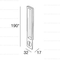 Pamar MN1096 Z ручка для раздвижных дверей схема