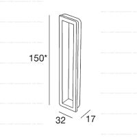 Pamar MN1097 Z ручка для раздвижных дверей схема