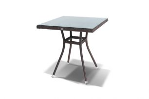 Плетеный стол "Корто" из искусственного роатнга, цвет коричневый