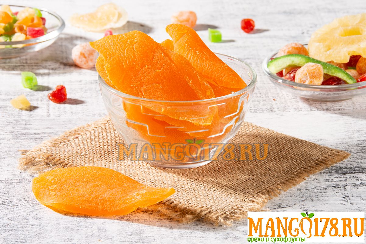 Манго сушеный оранжевый цукат