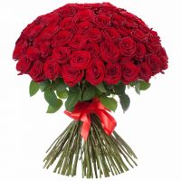 Розы Красные 70 см (от 9 штук) Большой бокал!