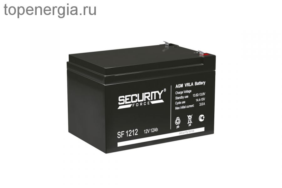 Аккумулятор герметичный VRLA свинцово-кислотный SECURITY FORCE SF 1212 (12V/12Ah)