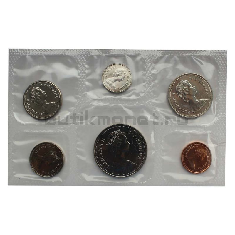 Официальный годовой набор монет 1983 Канада  (6 монет в запайке)