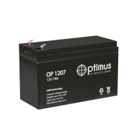Аккумулятор герметичный VRLA свинцово-кислотный OPTIMUS OP 1207 (12V/7Ah)