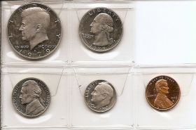 Набор регулярных монет США 1979 (5 монет) Двор S