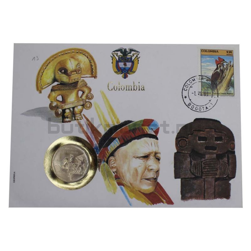 10 песо 1985 Колумбия (В буклете)