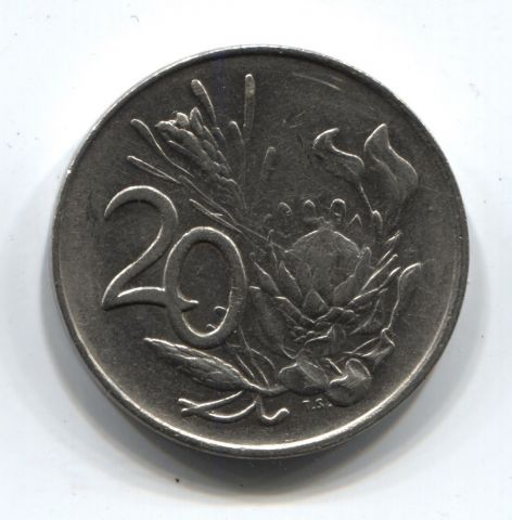 20 центов 1987 ЮАР